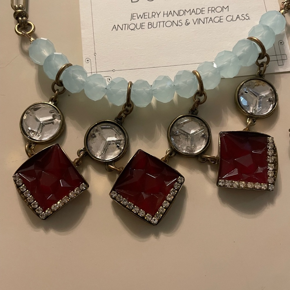 Grandmother’s button necklace and earrings bundle